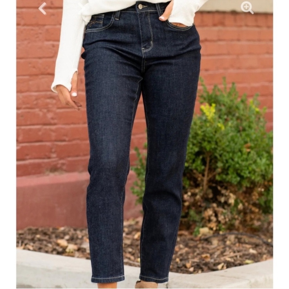 Judy Blue Mom Jean‎ Dark Wash Plus Size Ankle Size 7/28